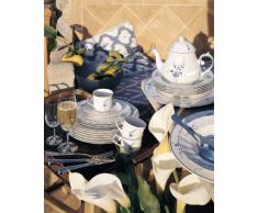 Villeroy & Boch Vieux Luxembourg Piatto Fondo, 23 cm, Porcellana Premium, Bianco/Blu