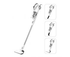 Midea MCS2045IT Aspirapolvere, 2 In 1 Scopa Elettrica con Filo, Aspirapolvere Potente 15Kpa, Tecnologia Ciclonica e Senza sacco, Soddisfa Varie Scene Di Pulizia, Bianco e Argento