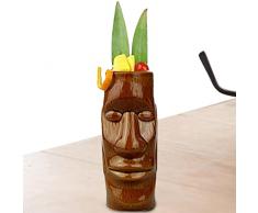 Linsition Tazze Tiki, Bicchieri in Ceramica Hawaiian Luau Party Tazze Bicchieri, Tazze da Cocktail per Bevande Mai Tai, Punch, Pina Colada e Tropical Bar