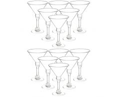 Angoily Plastic Martini Glasses Set di 40 Clear Coppa Cocktail Glasses Exquisite Champagne Coppa Bicchieri per Cocktail for Home Bar Ristoranti e feste