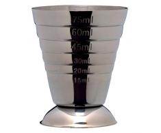 Piazza - Misurino Cocktail in Acciaio Inox, Dosatore Professionale per Attrezzatura Bar, Jigger Barman | Capacità 75ml