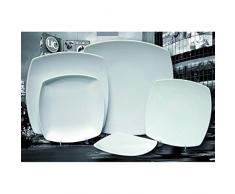 Saturnia Tokio Insalatiera Quadra, Porcellana, Bianco, 18x18x6 cm