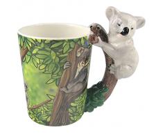 Puckator Zoo Tazza con Manico a Forma di Koala, Ceramica, Bianco