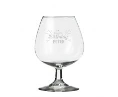 your surprise Bicchiere da brandy personalizzato con nome o messaggio - Bicchiere da brandy grande inciso con nome o testo a scelta, 370 ml