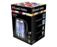 Russell Hobbs Kettle Bollitore 21600-57, 2200 W, 7 Tazze, Vetro, Acciaio Inossidabile, Argento, Trasparente