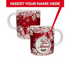 MP CREATIVE SRL Tazza Mug Natalizia Natale Personalizzata con Nome, 11 Once
