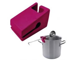 Salvacucchiaio Reggi Mestolo, in Silicone, Portamestolo, Portacucchiaio, Porta Mestolo, Porta Cucchiaio, Poggia Utensili, Spatole, Poggiamestolo, Appoggia Cucchiaio per Pentole (FUCSIA)