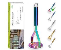 Berglander Schiacciapatate Arcobaleno, Schiacciapatate Arcobaleno in Acciaio Inossidabile Resistente con placcatura in Titanio colorato, Schiacciapatate (Arcobaleno)