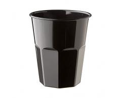 PZ 100 BICCHIERE NERO ML 270 KRISTAL COCKTAIL BLACK MOJITO COCA E RUM HAPPY HOUR APERITIVO APERICENA PLP USA E GETTA