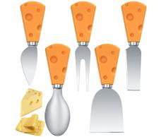 TOOINKCV 5 Pezzi Set di Coltelli da Formaggio, Mini Coltelli Spatola per Burro Formaggio, Coltello da Burro da Cucina in Acciaio Inossidabile per Torte/Dessert/Insalata/Formaggio/Burro