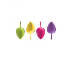 ZAK Designs Fulla 2017-4412 - Piattini da snack Flora, a forma di foglia, 13 cm