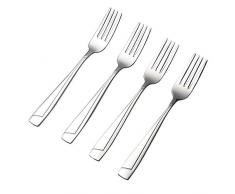 Sandmovie Forchette da Tavola Bistecca Dolce in Acciaio Inox, 12 Pezzi