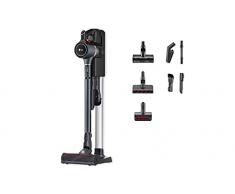 LG CordZero A9K-PRO1G Aspirapolvere Senza Fili Potente 200W, Autonomia 120 Minuti, con Wi-Fi, 3 Spazzole e 4 Accessori, Scopa Elettrica con Tubo Telescopico e 2 Batterie Ricaricabili