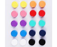 ZDZBLX 20 pezzi 10 colori Calamite Frigorifero, Magneti Frigo, Calamite Potenti, Calamite Piccole Colorate, Carino Tonde Magnete, Calamita Potente, per Frigo, Lavagne, Calendari, Piastre Magnetiche