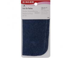 Singer - Set di 2 toppe in tessuto jeans da applicare con il ferro da stiro, 12,7 x 12,7 cm