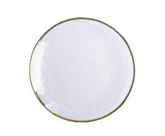 Insalatiera Terrina Ciotola di vetro Phnom Penh Ciotola for insalata domestica Ciotola trasparente rotonda Ciotola di bistecca occidentale Piatto piano rotondo Ciotola di miscelazione da 8 pollici per