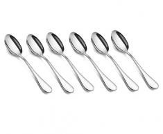 HornTide 6 pezzi Tea Spoon Set dessert cucchiaio di caffè in acciaio inox lucidatura a specchio 5.5-Inch 14cm