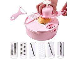 Affetta Verdure Portatile, Strumento per Affettare Verdure Multifunzione 12-IN-1, Affetta Verdure Allaglio, Affettatrice Multifunzione, Affetta Verdure per Cetriolo, Carota, Zenzero, Aglio, Uova