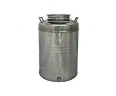 FUSTO CONTENITORE PER OLIO VINO MIELE IN ACCIAIO INOX 18/10 "BELVIVERE" - Lt. 50