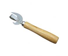 cxnwuggfvsc - Apriscatole manuale in acciaio inox con manico in legno