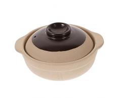 BESTonZON Terracotta Casseruola Ceramica Argilla Casseruola In Ceramica Piatto Con Coperchio Pentole Giapponesi Piano Cottura Pentola Terracotta Pentola Di Terracotta Casseruola Pentola Di