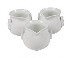 Luxshiny 3 Pz Scrematrice Brocca Porcellana Scrematrice Brocca caffè Latte Scrematrice Brocca con Manico Salsa Brocca Brocca caffè Fumante Brocca per La Casa E La Cucina Stile D