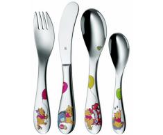 WMF Set posate bimbini Winnie the Pooh in Acciaio Inox 18/10 Cromargan, set 4 pezzi con Coltello, Forchetta, Cucchiaio e Cucchiaino