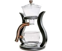 RORA Teiera semiautomatica in vetro teiera rotante per flusso dacqua magnetico Set teiera in vetro(teiera senza tazze)