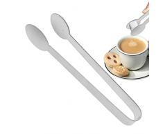 smashing Antipasti Pinza, Clip da tè a Forma di Cuore, Pinza da Portata Piccola in Acciaio Inossidabile, Piccola Pinza da Cucina per antipasti, Tea Party, Bar, Dessert