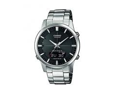 Casio WAVE CEPTOR Orologio con Ricezione Segnale Radio e Funzione Solare, Vetro Zaffiro, Robusta Cassa, Nero, Analogico - Digitale, Uomo con Cinturino in Acciaio Inox Massiccio, LCW-M170D-1AER