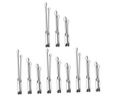 UPKOCH 12 Pezzi Pinze Per Griglia In Acciaio Inossidabile Pinza Per Barbecue In Acciaio Inossidabile Panetteria Dessert Pinze Per Barbecue Pinza Per Alimenti Utensile Cucina Metallo