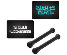 Cannella colorata & fine settimana & ZIEH ES DURCH in alluminio Snuff Snorter Tube Bullet Sniffer Snuffer porzionatore per tabacco da fiume – Colore e quantità a scelta (2 x nero & 2 carte)