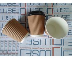 PZ 400 BICCHIERE ML 250 CAFFE' CAPPUCCINO CIOCCOLATA TERMICO IN CARTA CON COPERCHIO CAFFE' BEVANDE CALDE PAPER CUP COFFEE AND HOT DRINKS