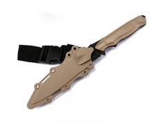 GLASSNOBLE Pinze Pinzette, Cassaforte 1: 1 Coltello tattico in gomma per addestramento militare appassionati CS Cosplay Giocattolo Spada Primo Sangue Puntelli Dagger ModelBrown