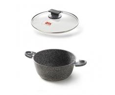 Casseruola Antiaderente ad Induzione Cuore di Pietra con Coperchio 28 cm