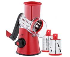 Grattugia Formaggio, 3 in 1 Affettaverdure, Grattugia per Verdure Taglio Veloce, Tagliaverdure Manuale Risparmio di Tempo, Affettatrice Manuale Adatta per Verdura, Frutta, ECC.