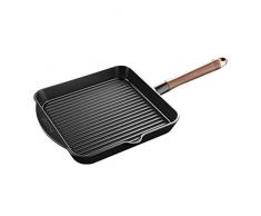 Trjgtas Bistecca Padella Da Cucina In Ghisa Bistecchiera Padella 24 Cm Antiaderente Quadrata Bistecchiera Bistecchiera
