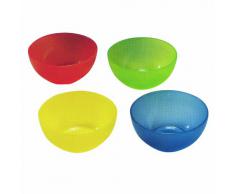 DEM Insalatiera, Frosty, Plastica Polipropilene, Colori Assortiti: Blu,Rosso,Verde,Giallo, 24X24X11 Cm