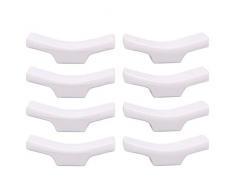 DOITOOL 8Pcs Bacchette in Lega Poggia Creativo Bacchette Cucchiaio Forchette del Supporto del Basamento Rack Casa Ristorante Tavolo da Pranzo Forniture (Bianco)