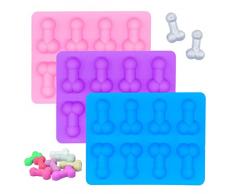 Stampi per Caramelle, 3 Pezzi Stampo in Silicone a Forma di Novità, Stampo Silicone Riutilizzabili, Vaschetta del Ghiaccio Novità Adatto per Vino Feste Addii al Celibato