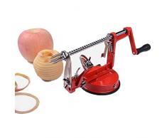 Sbucciatore,Sbucciamele 3 in 1 acciaio fruit fruit patata mela macchina peeler corer affettatrice bar a casa a mano a mano clipping frutta pelapatata pelapata (Color : A)