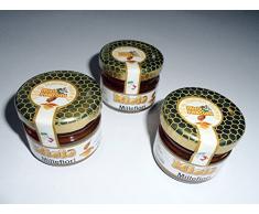PZ 20 MIELE 100 % ITALIANO MILLEFIORI VASO IN VETRO MONODOSE DA GR. 30 DOLCIFICANTE HONEY NATURAL SWEETENER MIELE MILLE FIORI DI NETTARE ITALIANO