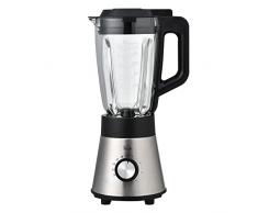 HOMCOM Frullatore Elettrico 1000W Multifunzione 4 in 1 con 5 Velocità e 4 Programmi, Smoothie Maker e Tritatutto con Bicchiere da 1.5L