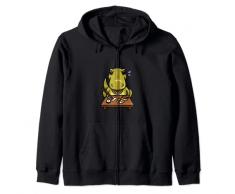 Carino Kawaii T-Rex Dino ama mangiare sushi con le bacchette Felpa con Cappuccio