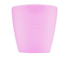 CHICCO Easy Mug, Piccolo Bicchiere in Silicone con Bordo Inclinato, Facile per i Bambini Piccoli Senza Rovesciare, Flessibile e Facile da Pulire, 6 Mesi+, Rosa