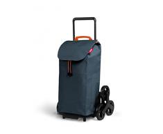 Gimi Tris - Trolley per la spesa impermeabile, sistema a 3 ruote, capacità 52 l, carico massimo 30 kg, telaio in acciaio/plastica, borsa della spesa, poliestere, antracite