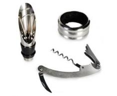 Idea regalo uomo cofanetto scatola a forma di bottiglia con accessori sommelier