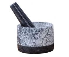 Mortaio e Pestello Mortaio e pestello Set marmo pestello e mortaio Ciotola Solido Pietra Grinder Grande regalo for cuochi e buongustai Include for Guacamole Herb Spice Aglio radice di zenzero Spice Gr