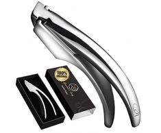 Schiaccia aglio per aglio e zenzero (non cè bisogno di sbucciare) | Spremiaglio facile da pulire | Spremi aglio con 5 anni di garanzia | Spremi aglio in acciaio professionale