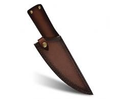 MiOYOOW Fodero per Coltello in Pelle, Fodero per Coltello da 8 Fodero Protettivo per Coltello da Cucina con Passante per Cintura per Caccia al Barbecue da Campeggio